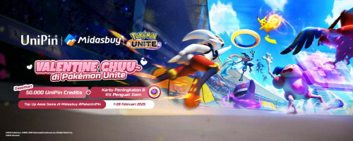 [Valentine Chuu – Pokémon Unite] Top Up Aeos Gems di Midasbuy #PakeUniPin & Raih 50.000 UniPin Credits + Kode Item